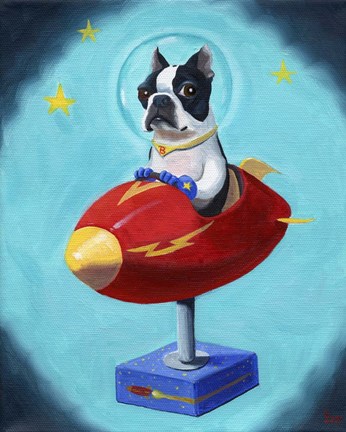 Framed Boston Rocket Print