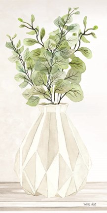 Framed Geometric Vase I Print