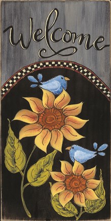 Framed Bluebird Welcome Print