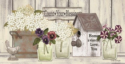 Framed Farmhouse Flowers Print