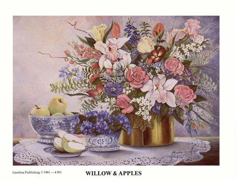 Framed Willow and Apples Print