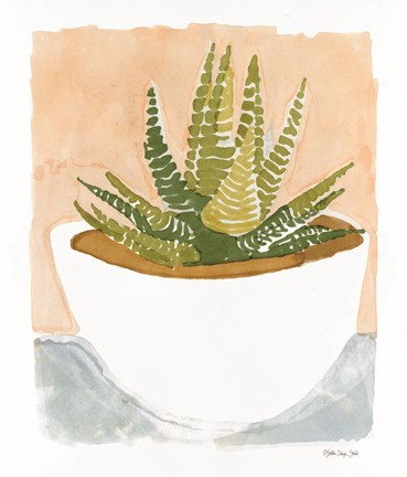Framed Cacti Bowl Print