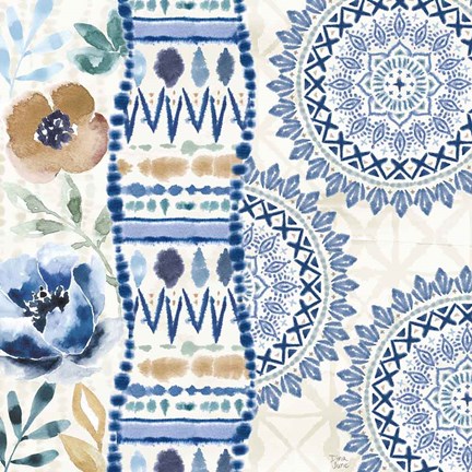 Framed Indigo Splash VII Print