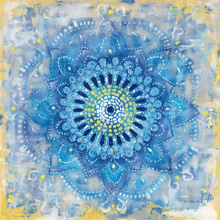 Framed Concentric Mandala Print