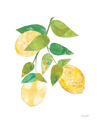 Framed Summer Lemons I Print