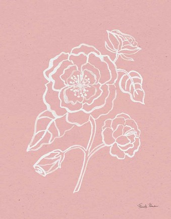 Framed Joyful Peonies IV Pink Print