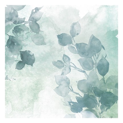 Framed Watercolor Leaves 2 Print