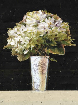 Framed Marche de Fleurs Bouquet Black Print