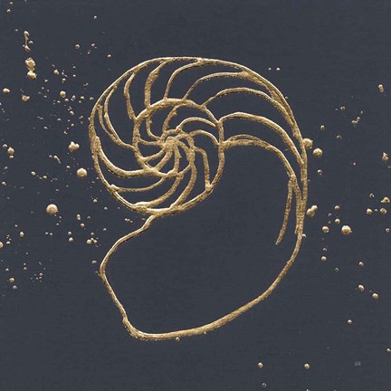 Framed Gold Nautilus II Print