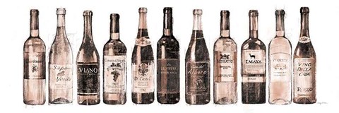 Framed Wine Cellar Red Watercolor Imaya Print