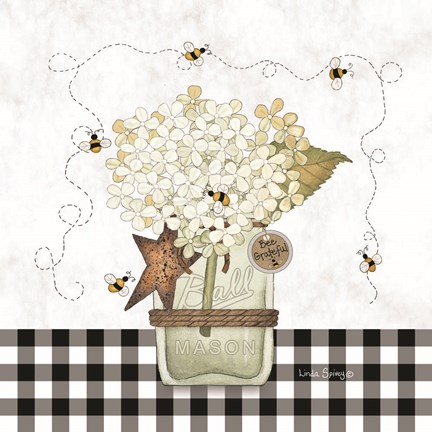 Framed Bee Grateful Print