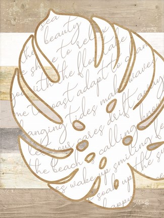 Framed Coastal Leaf II Print