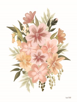 Framed Peachy Petals Print
