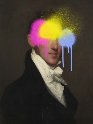 Framed Concealed Portrait I Print