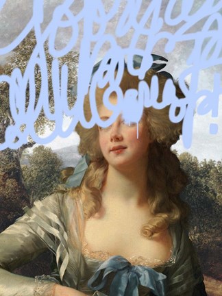 Framed Concealed Portrait III Print