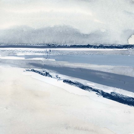 Framed Beach Stripes I Print