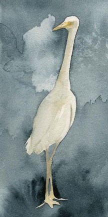 Framed Simple Egret II Print