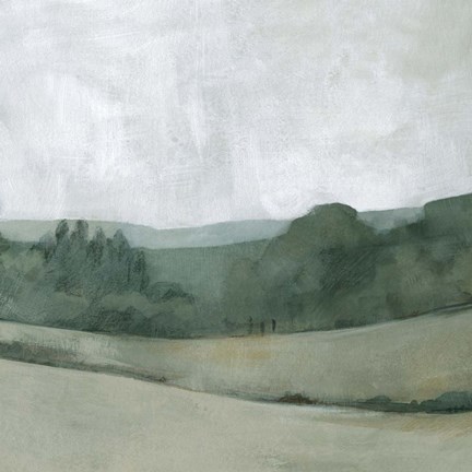 Framed Soft Evening Landscape II Print