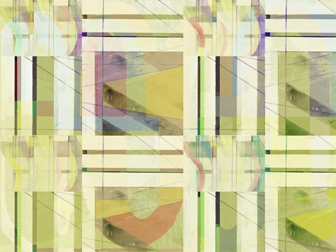 Framed Yellow Curves I Print