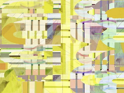 Framed Yellow Curves II Print