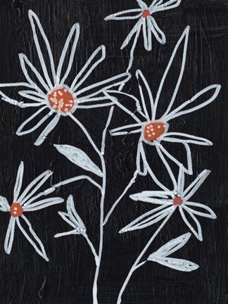 Framed Flower Doodle I Print