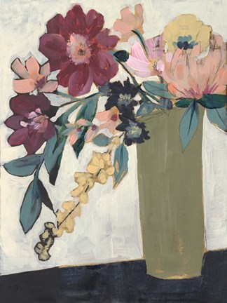 Framed Jeweled Arrangement I Print