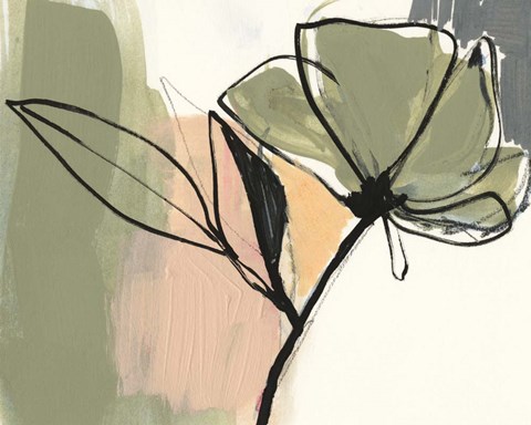 Framed Floral Synergy V Print