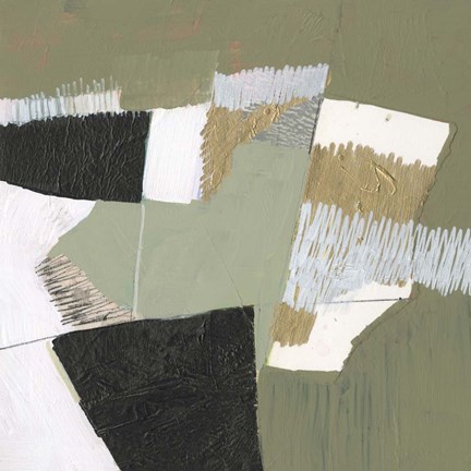 Framed Olive Black &amp; Gold I Print