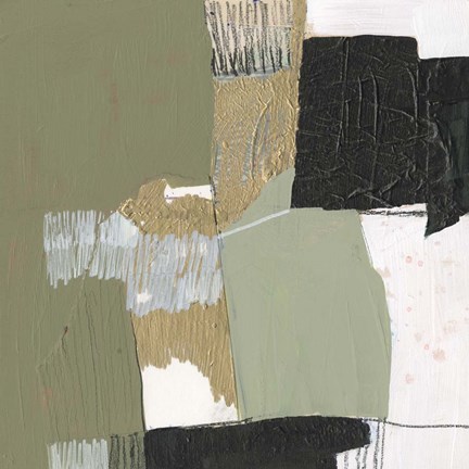 Framed Olive Black &amp; Gold II Print