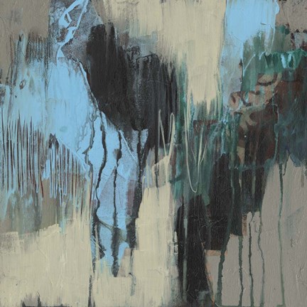 Framed Ocean Blue Abstract II Print