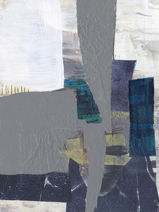 Framed Teal Inset II Print