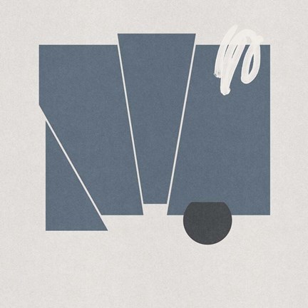 Framed Blue Felt IV Print