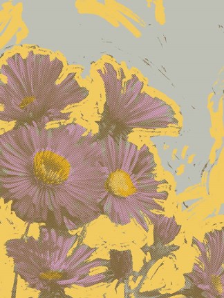 Framed Pop Art Floral V Print