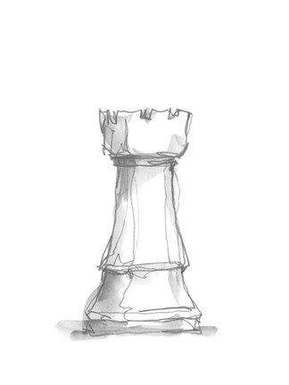 Framed Chess Piece Study V Print