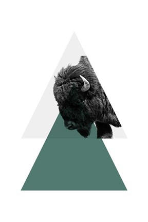 Framed Geo Buffalo Print