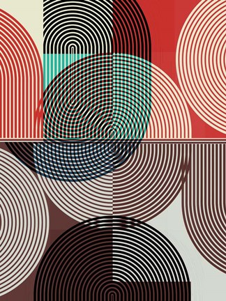 Framed Graphic Colorful Shapes II Print