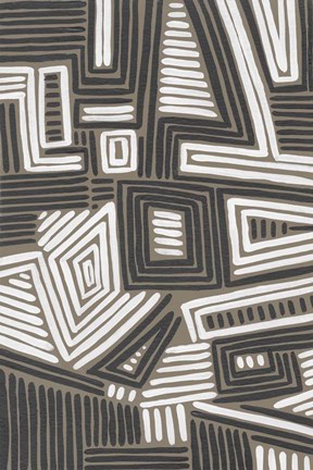 Framed Abstract Maze II Print