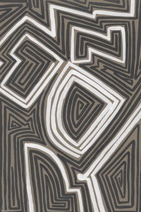 Framed Abstract Maze III Print