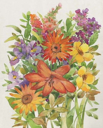 Framed Floral Mix I Print