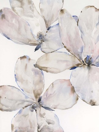 Framed Soft Wind Flowers I Print