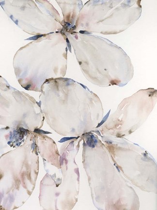 Framed Soft Wind Flowers II Print