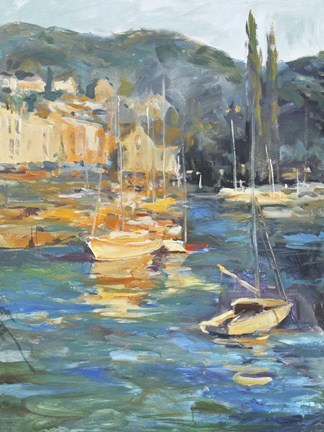 Framed Harbor Side I Print