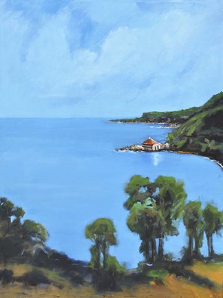 Framed Harbor Side III Print