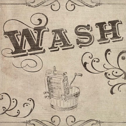 Framed Vintage Laundry Signs II Print