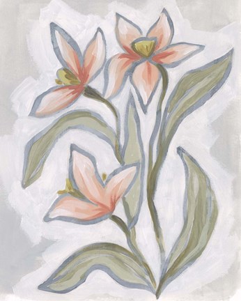 Framed Petal Impasto II Print