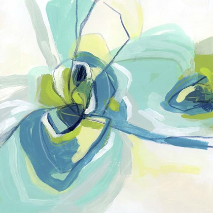 Framed Peacock Vortex II Print