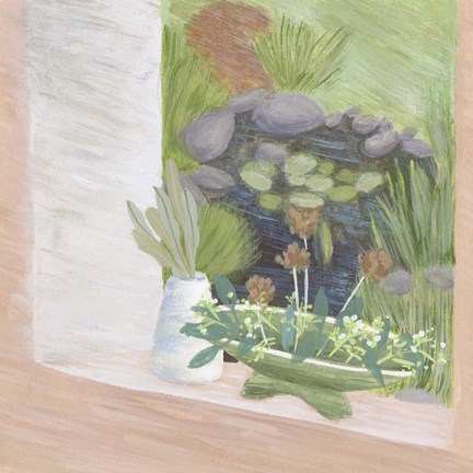 Framed Window Plants II Print