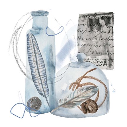 Framed Message in a Bottle IV Print