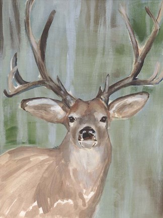 Framed Roaming Buck I Print
