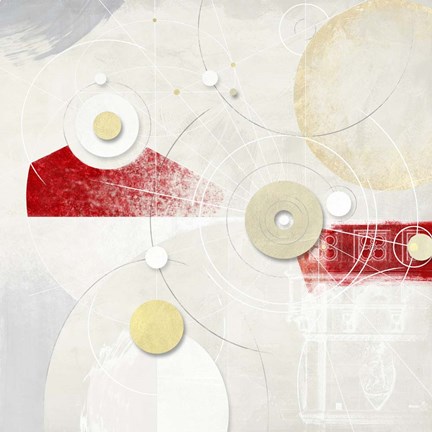 Framed Galassia # 4 (Rosso) Print